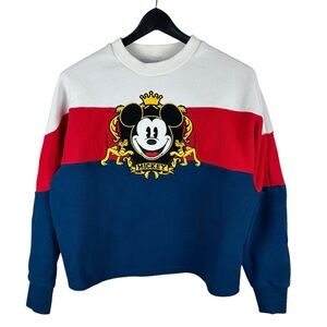 Mens Y2K Walt Disney Mickey Mouse Cartoon Logo Sweatshirt Size XS